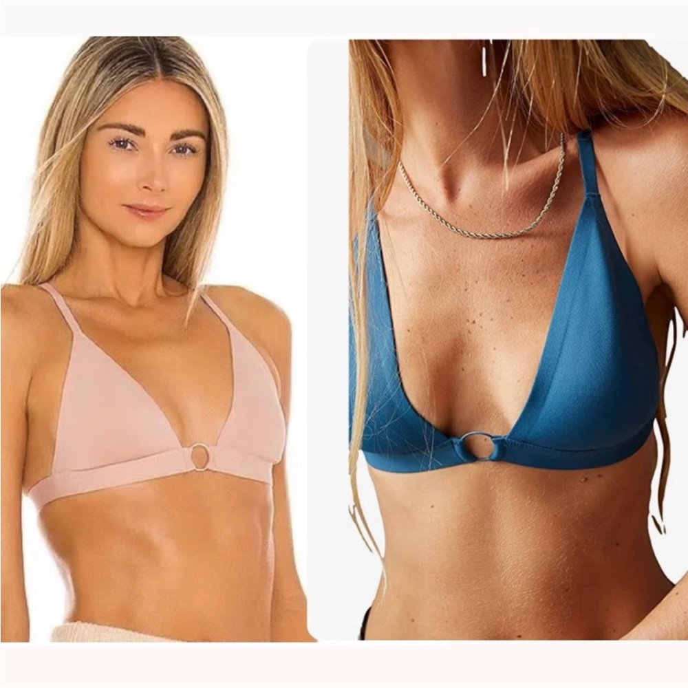 Set of 2 - Free People Bralettes - Pink and Blue